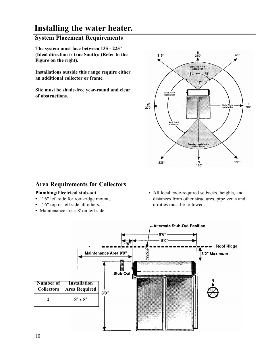 Installing the water heater | Rheem RS80-42BP User Manual | Page 10 / 40