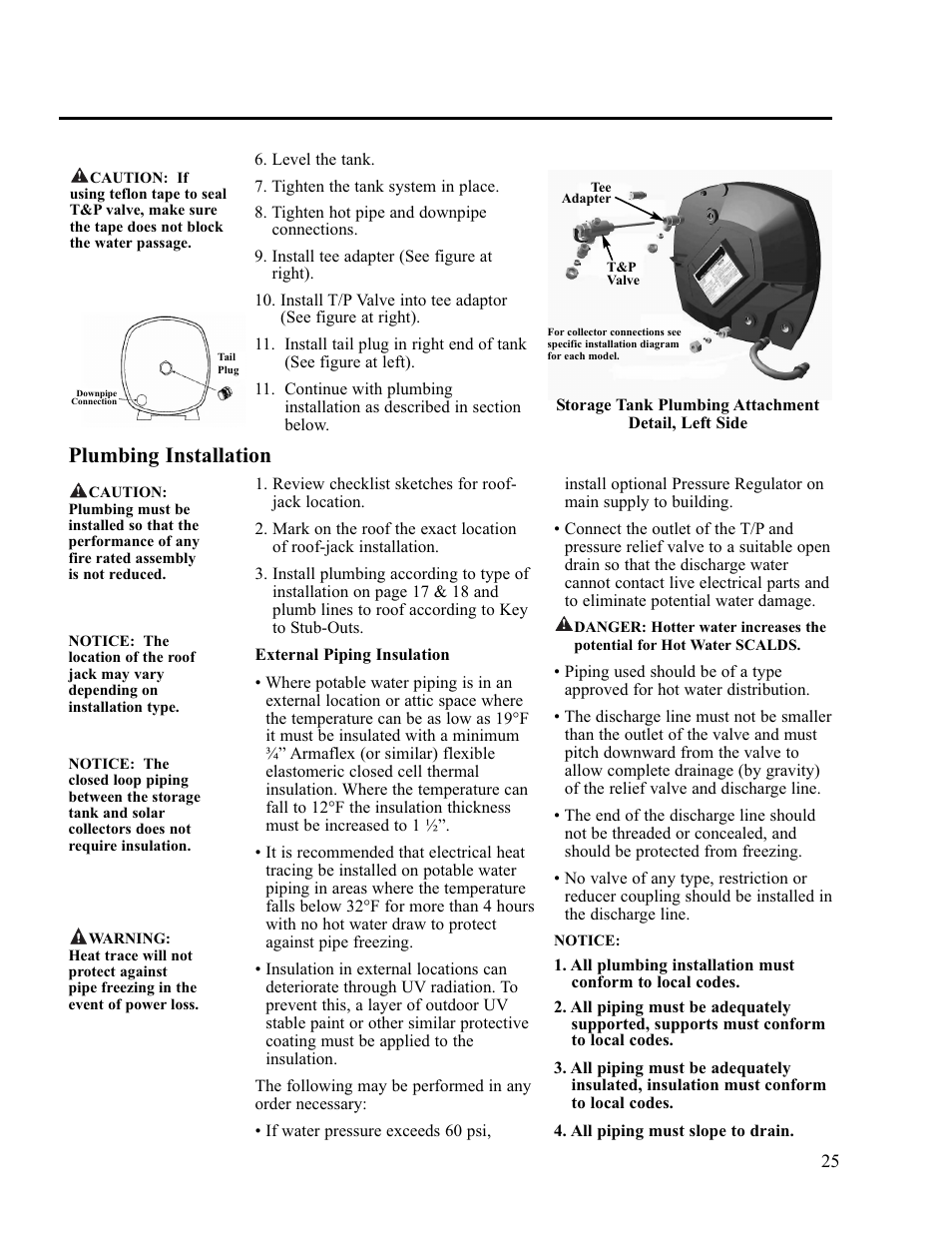 Plumbing installation | Rheem RS80-42BP User Manual | Page 25 / 40