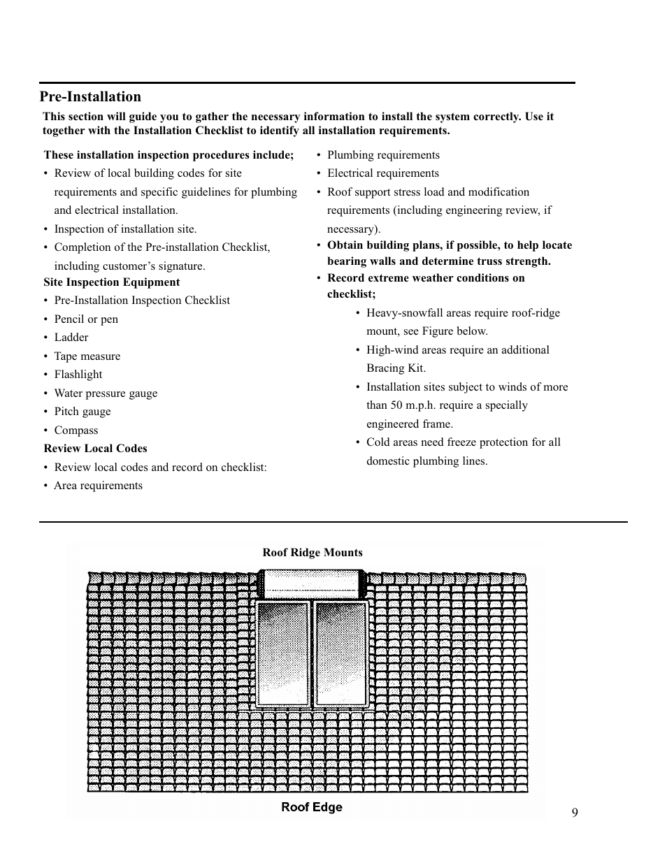 Pre-installation | Rheem RS80-42BP User Manual | Page 9 / 40