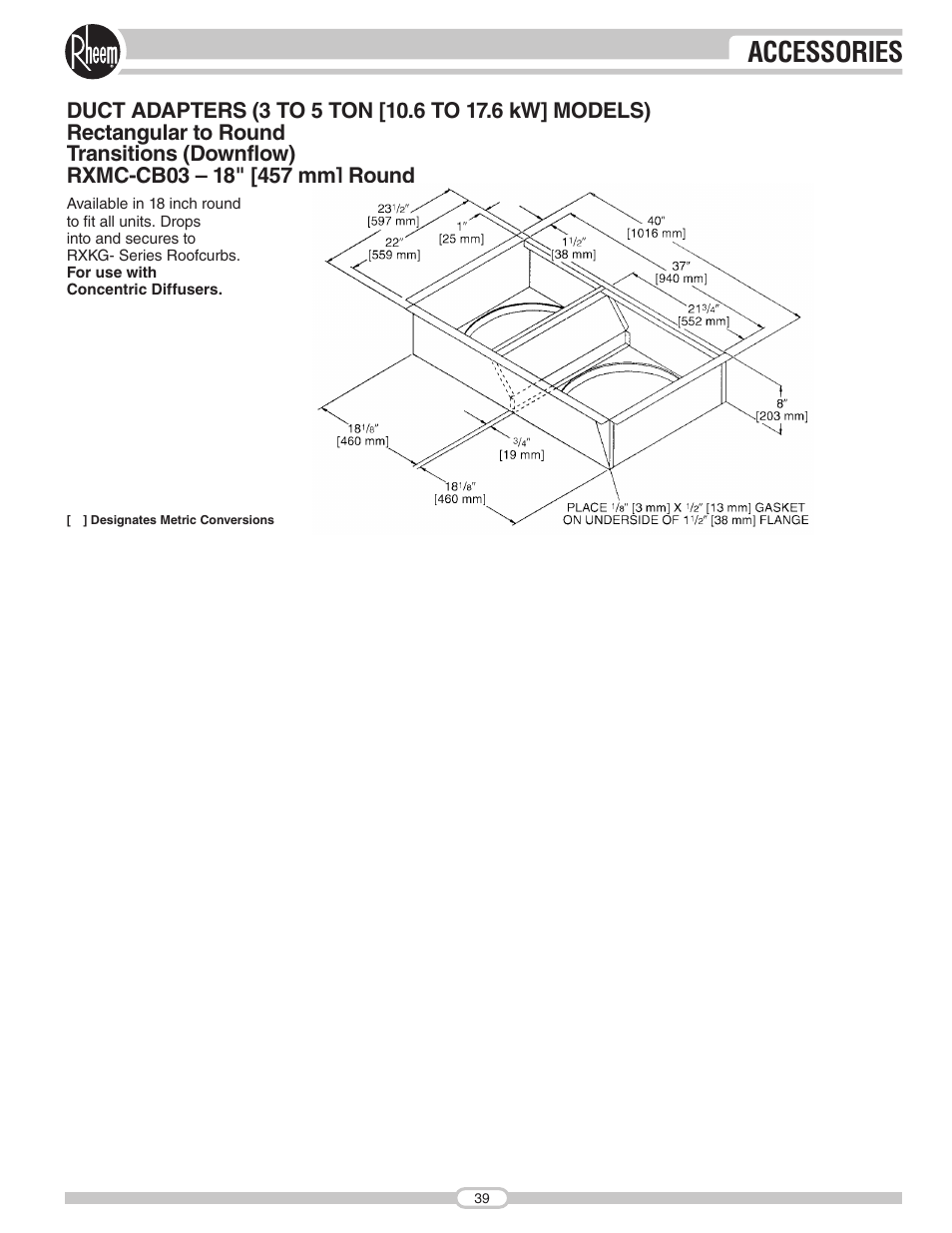 Accessories | Rheem RJNA Series User Manual | Page 39 / 50