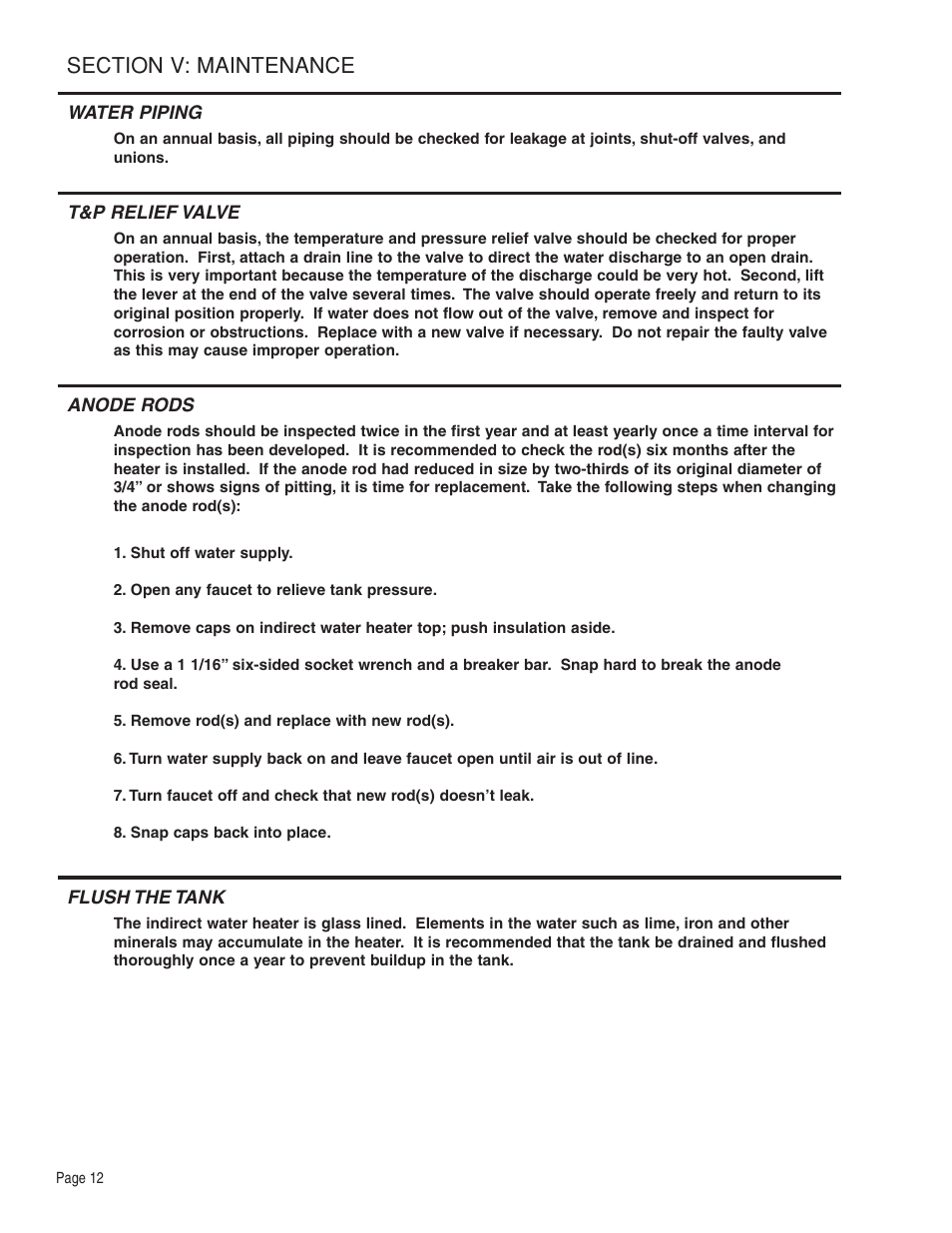 Rheem Indirect Water Heater User Manual | Page 12 / 16