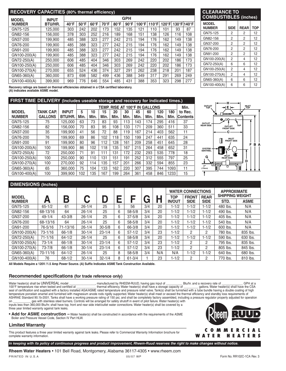 Rheem Low NOX User Manual | Page 2 / 2