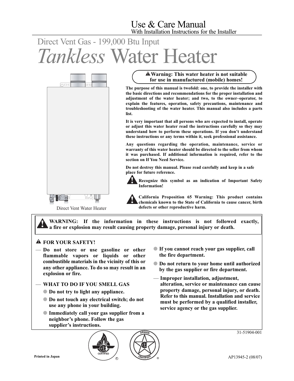 Rheem AP13945-2 User Manual | 36 pages