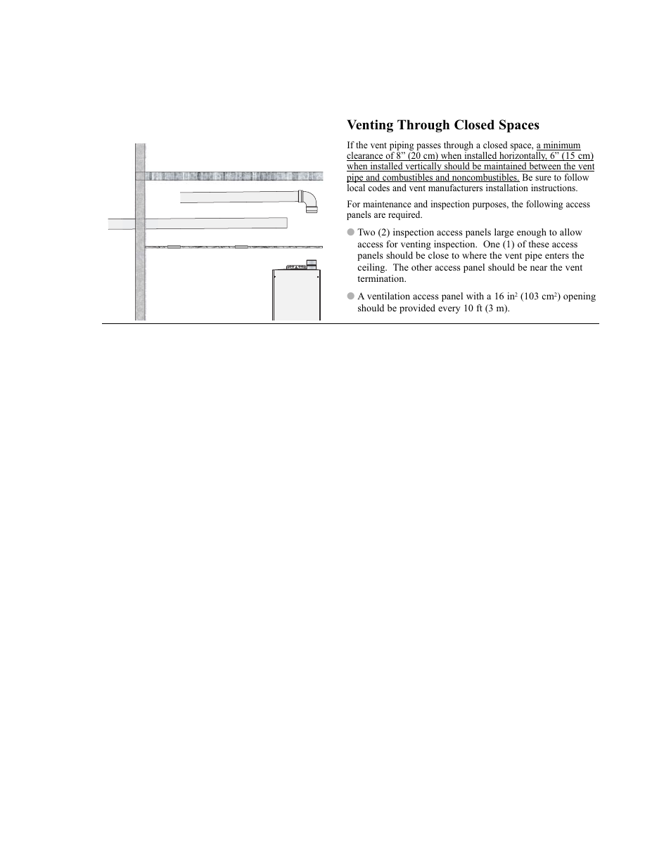 Venting through closed spaces | Rheem AP13945-2 User Manual | Page 10 / 36