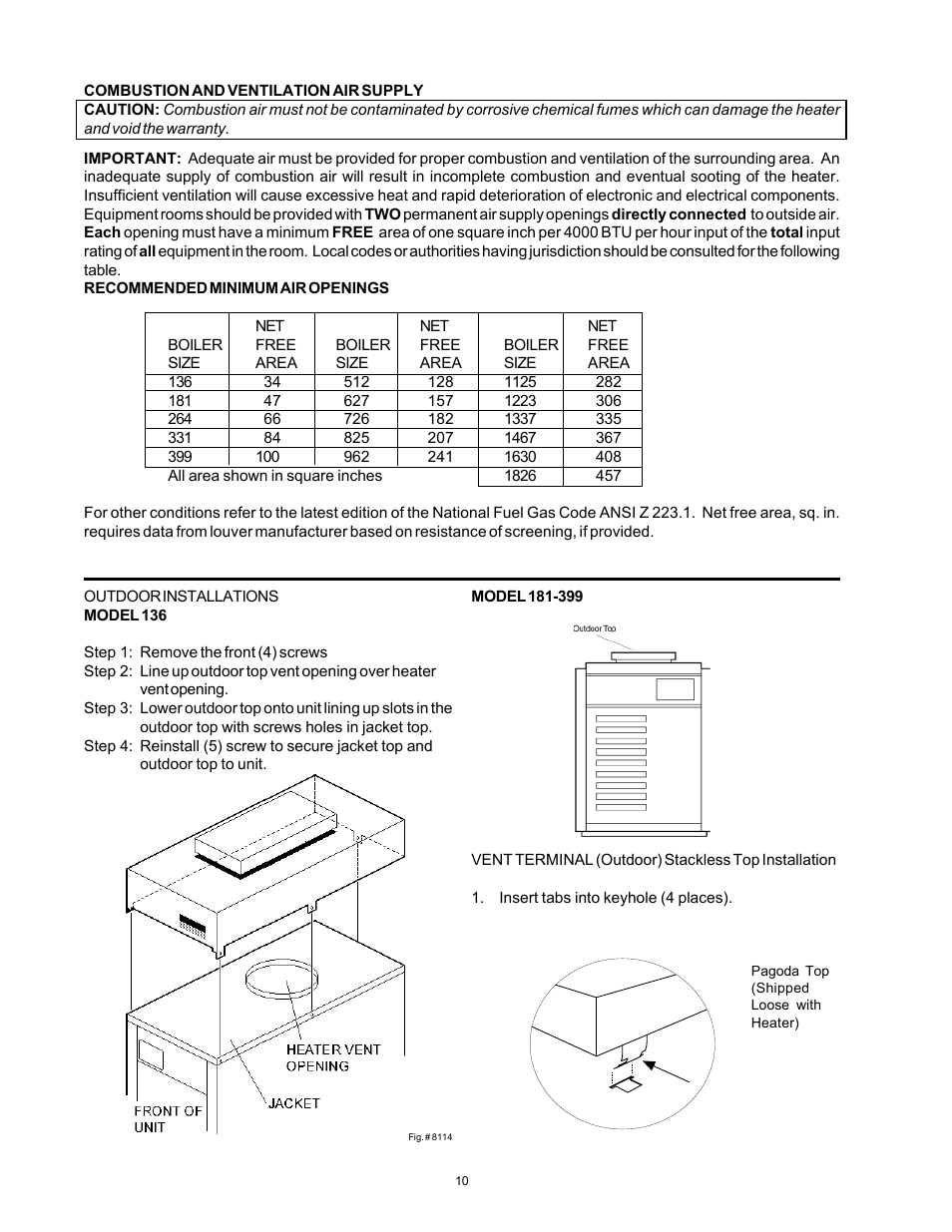 Rheem 136-1826 User Manual | Page 10 / 55