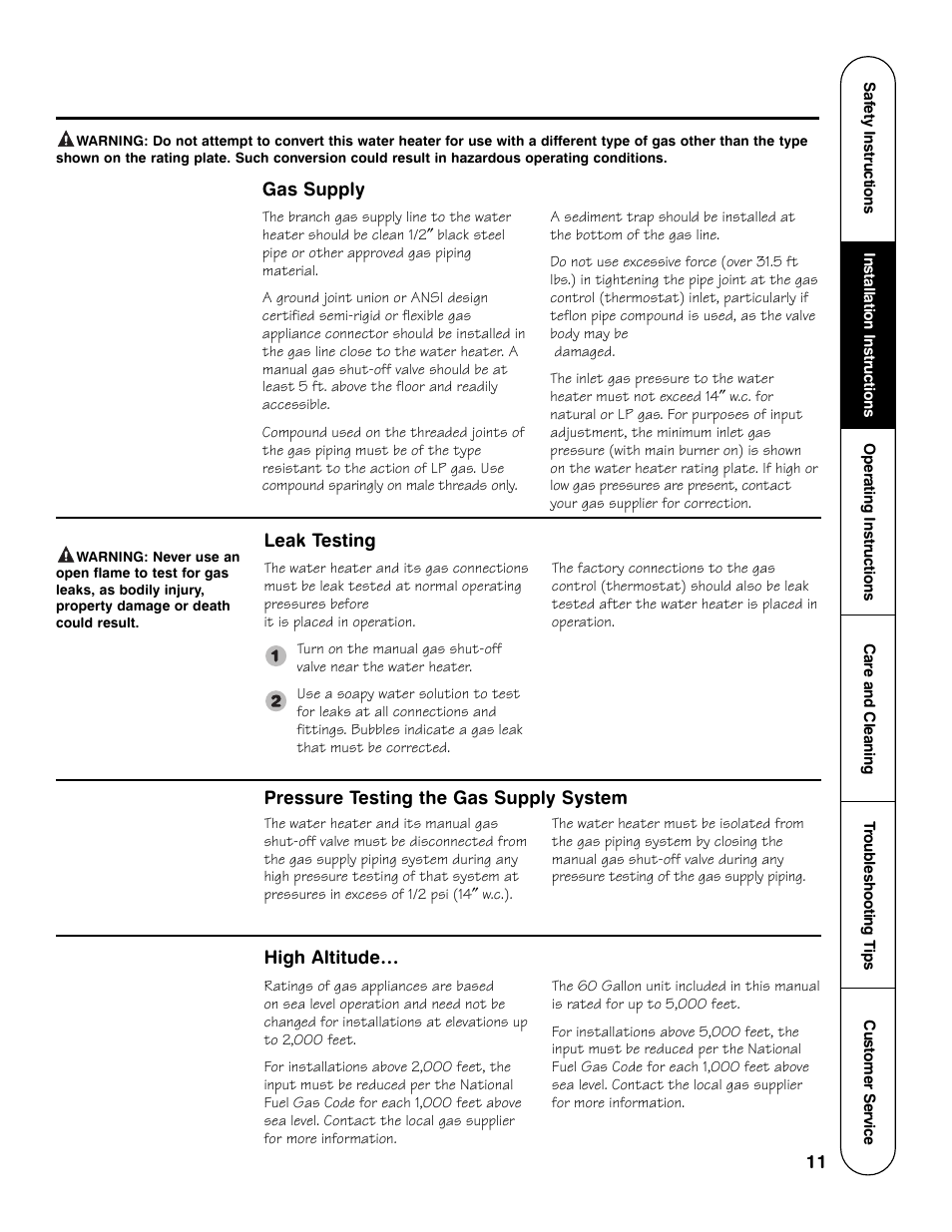 Rheem GG Series User Manual | Page 11 / 28