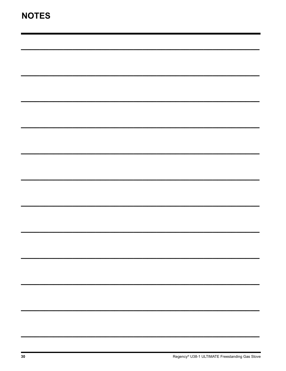 Regency U38-LP1 User Manual | Page 30 / 32