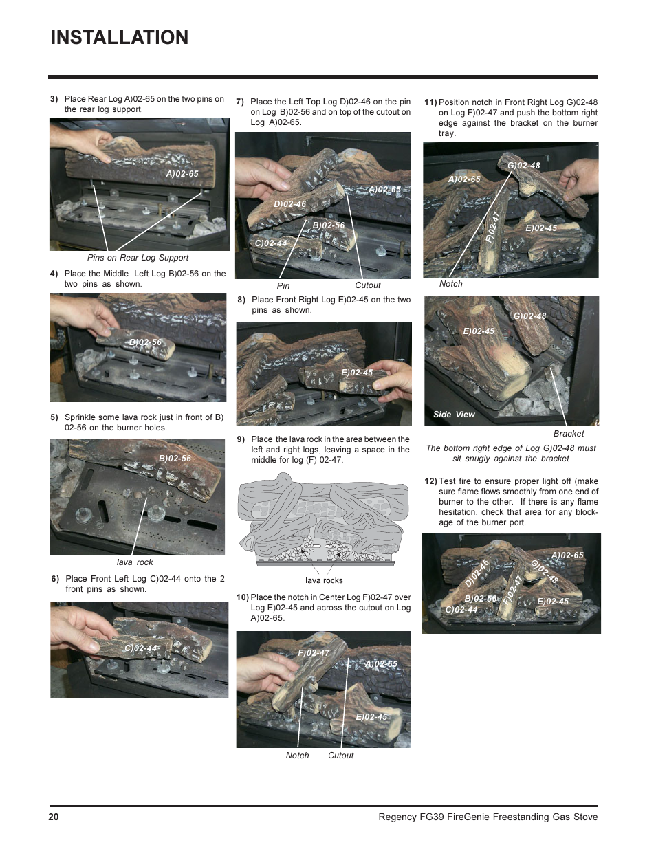 Installation | Regency FIREGENIE FG39-NG User Manual | Page 20 / 36