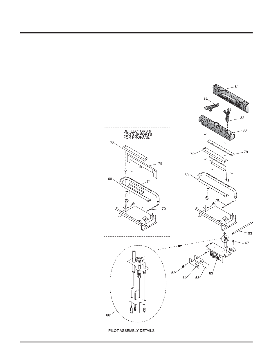 Parts list, Burner & logs | Regency C33-NG2 User Manual | Page 20 / 24