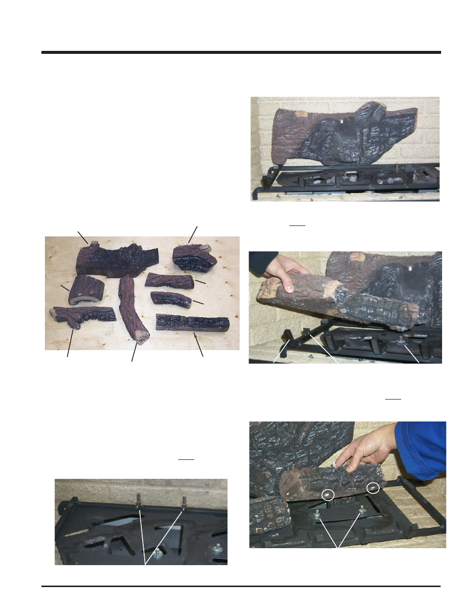 Installation, Log set installation | Regency P48 User Manual | Page 25 / 48