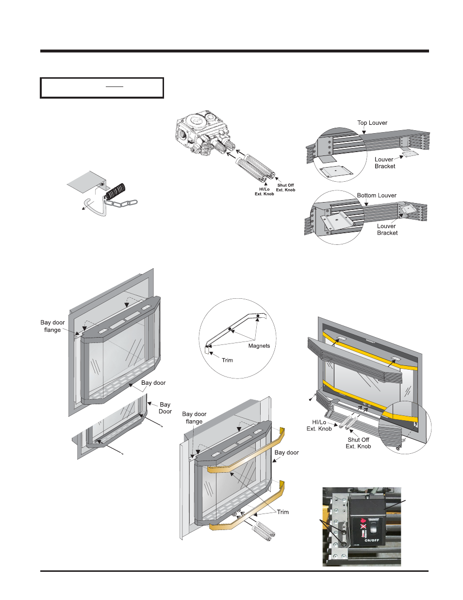 Installation, Bay louvers, Optional bay door | Regency P48 User Manual | Page 29 / 48