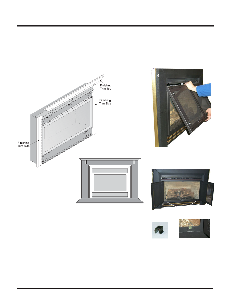 Installation, Optional finishing trim, Double screen door | Regency P48 User Manual | Page 30 / 48