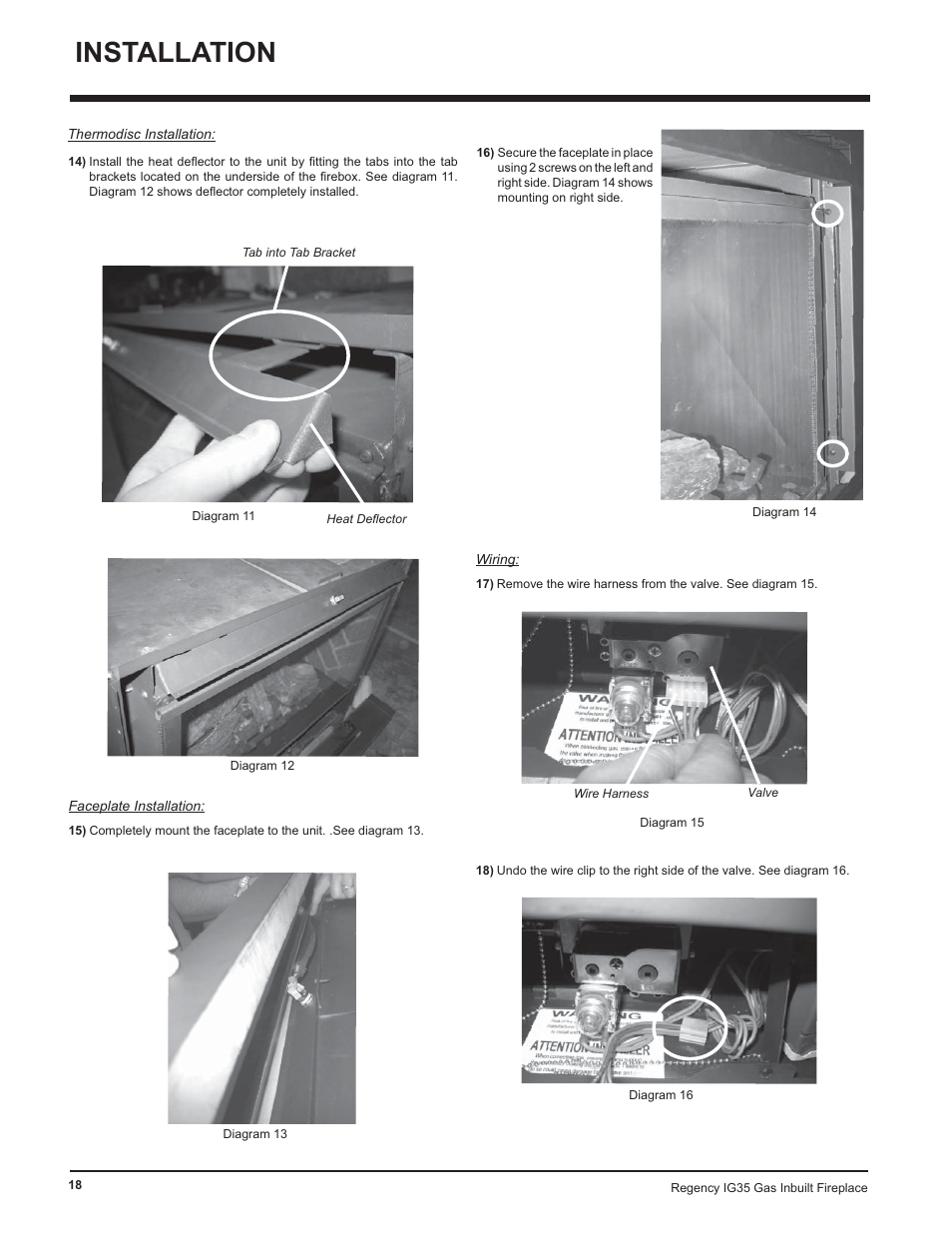 Installation | Regency IG35-ULPG User Manual | Page 18 / 31