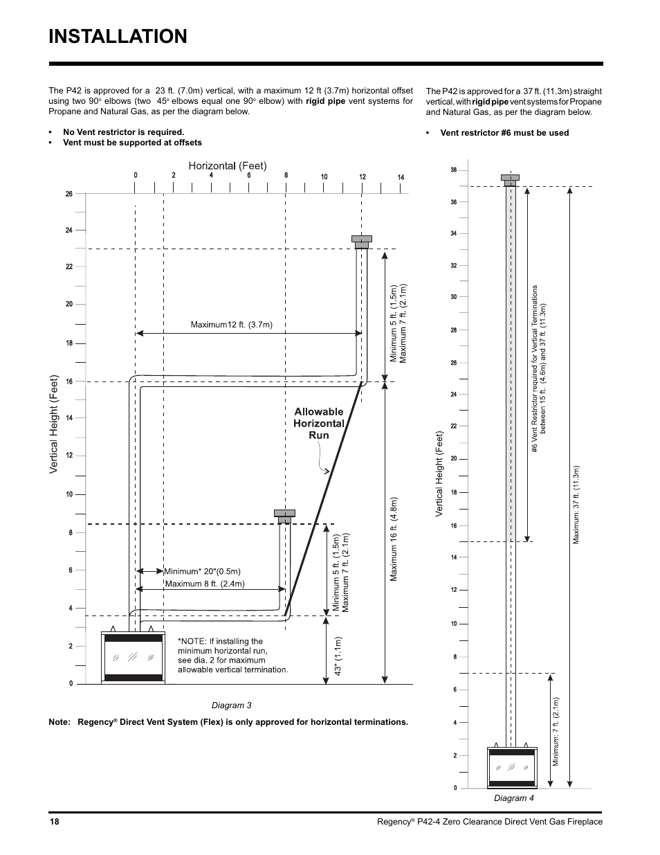 Installation | Regency P42-NG4 User Manual | Page 18 / 48