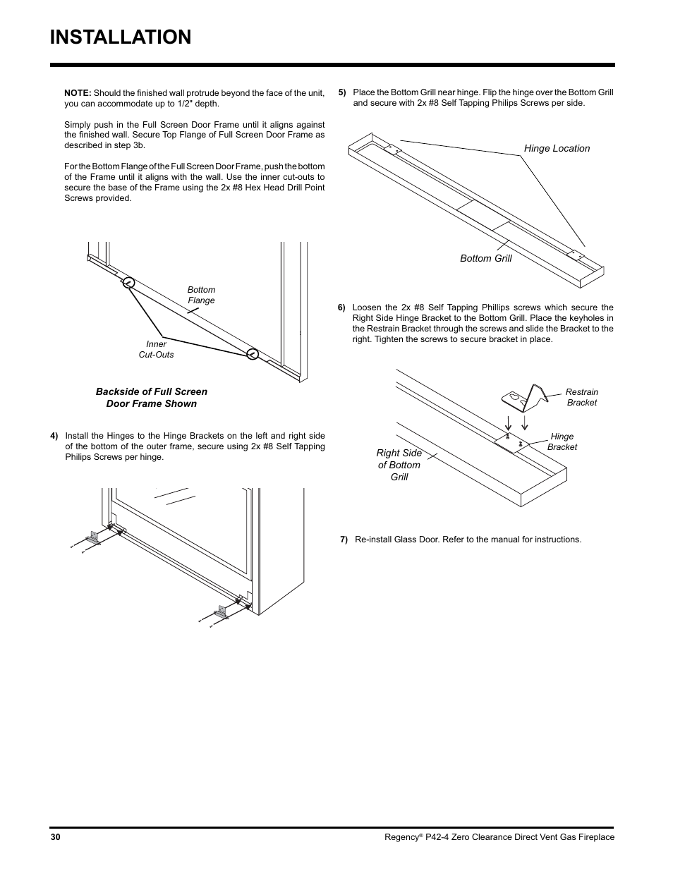 Installation | Regency P42-NG4 User Manual | Page 30 / 48