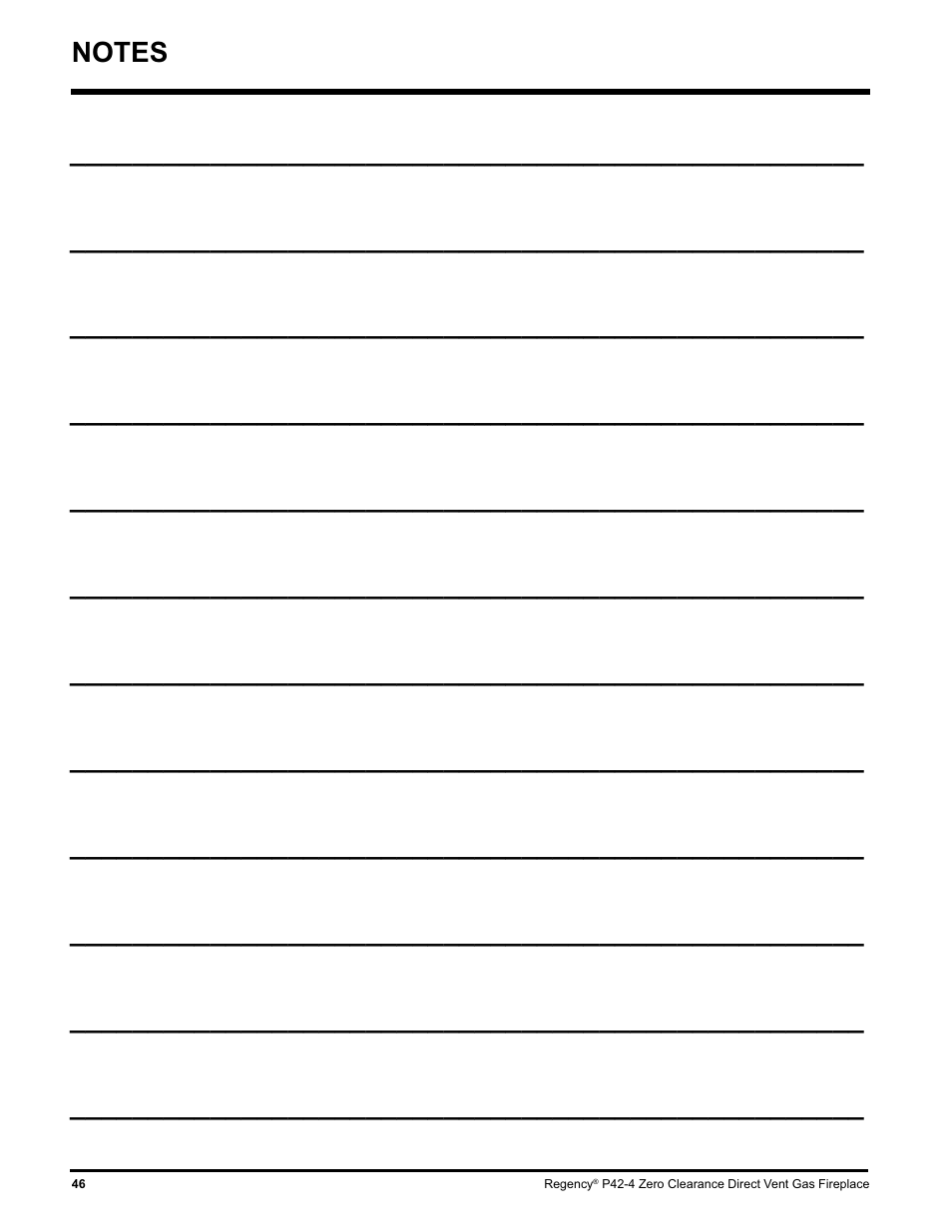Regency P42-NG4 User Manual | Page 46 / 48