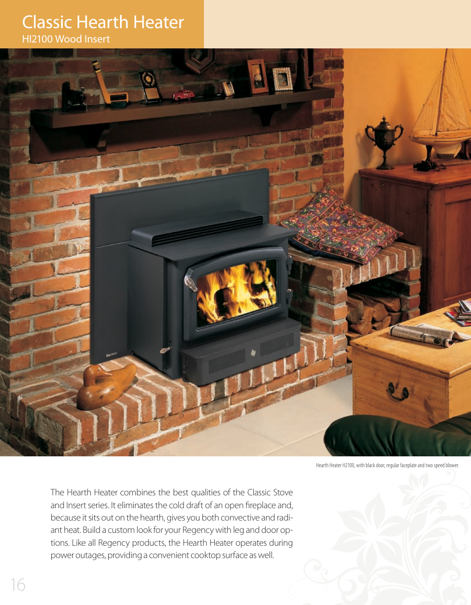 Classic hearth heater | Regency F2400 User Manual | Page 16 / 24