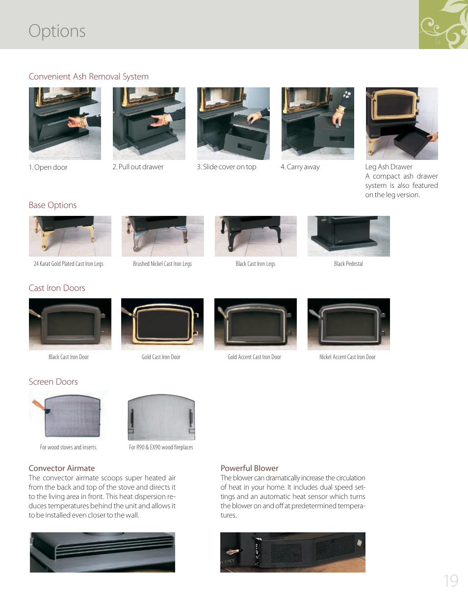 Options 19 | Regency F2400 User Manual | Page 19 / 24