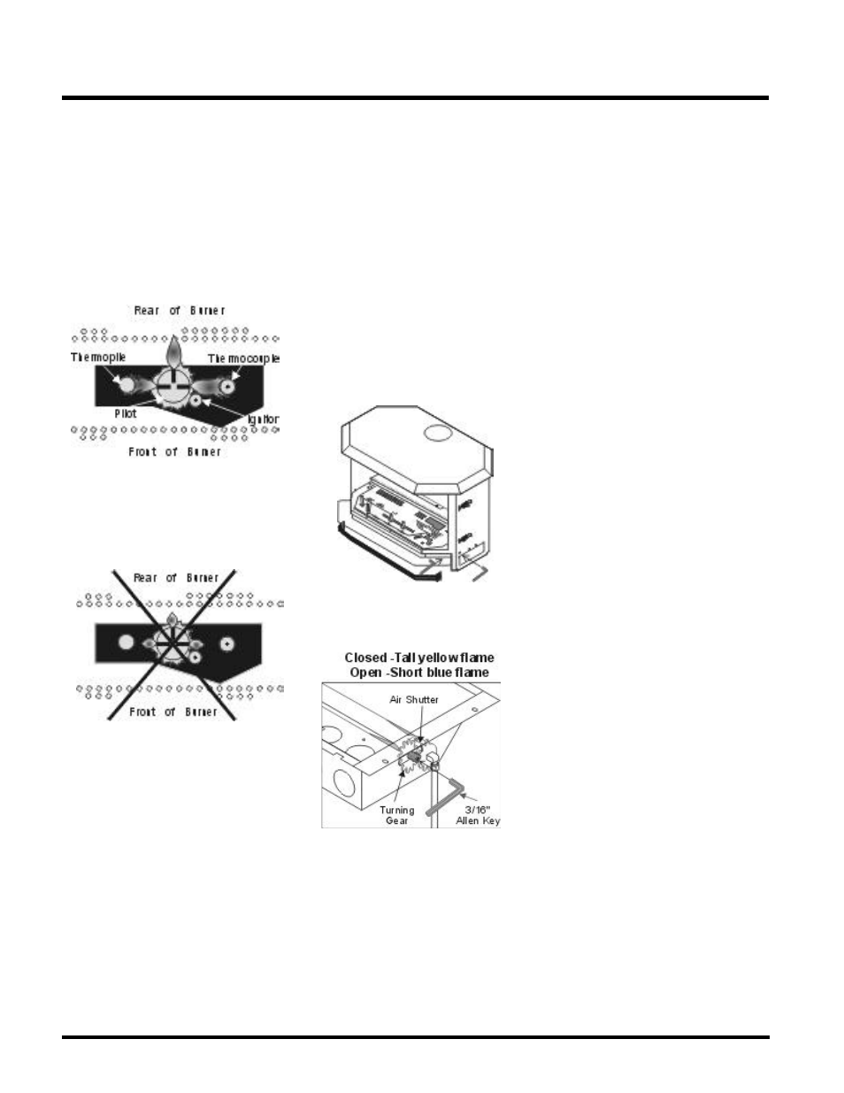 Operating instructions, Normal operating sounds of gas appliances, Aeration adjustment | Pilot adjustment | Regency ULTIMATE U38-LP User Manual | Page 16 / 24