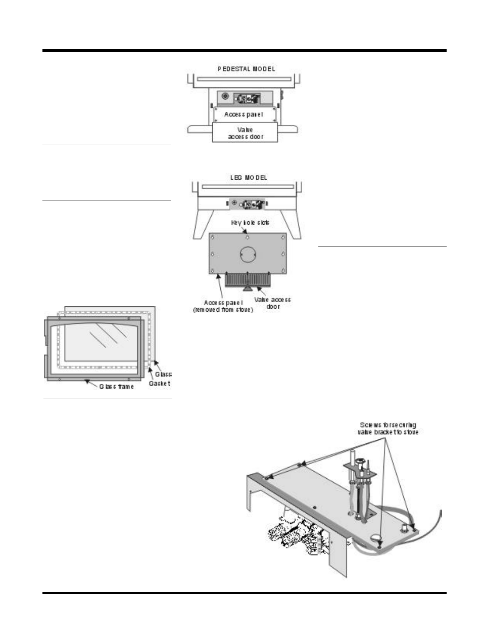 Maintenance, Removing valve assembly, Installing valve assembly | Gold-plated doors, Glass gasket, Glass replacement | Regency C34-NG2 User Manual | Page 31 / 36