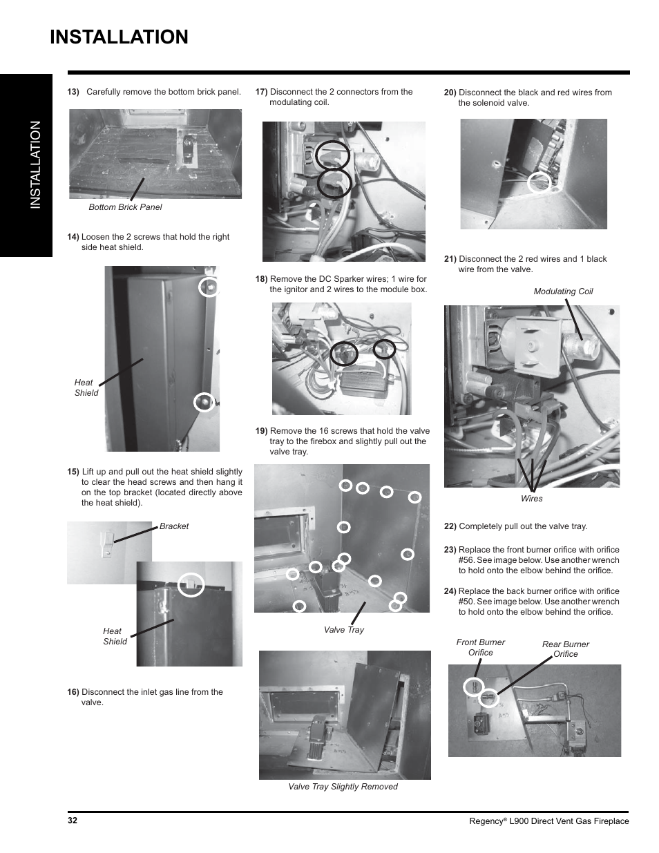 Installation, Inst alla tion | Regency LIBERTY L900-NG User Manual | Page 32 / 56