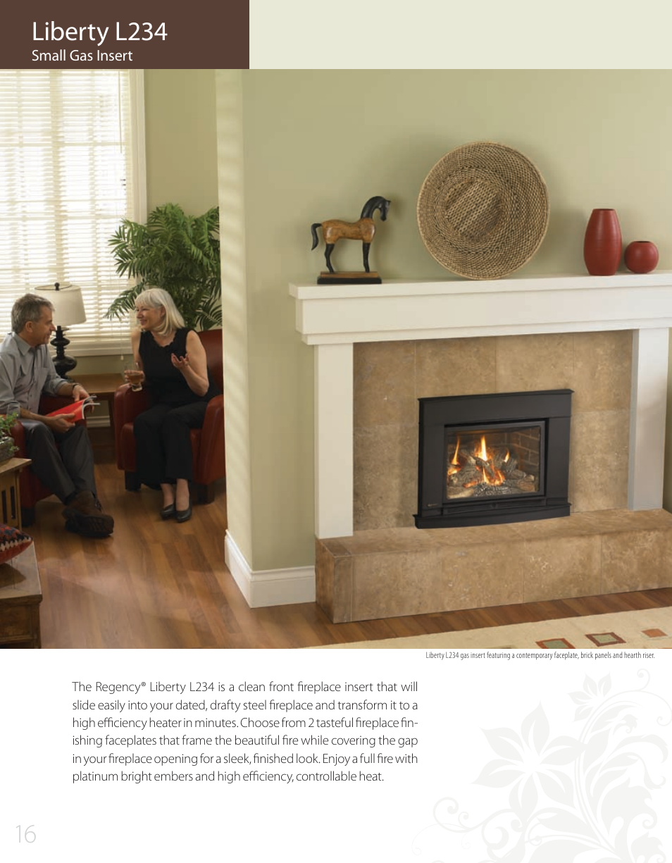 Liberty l234 | Regency Gas Insert L234 User Manual | Page 16 / 24