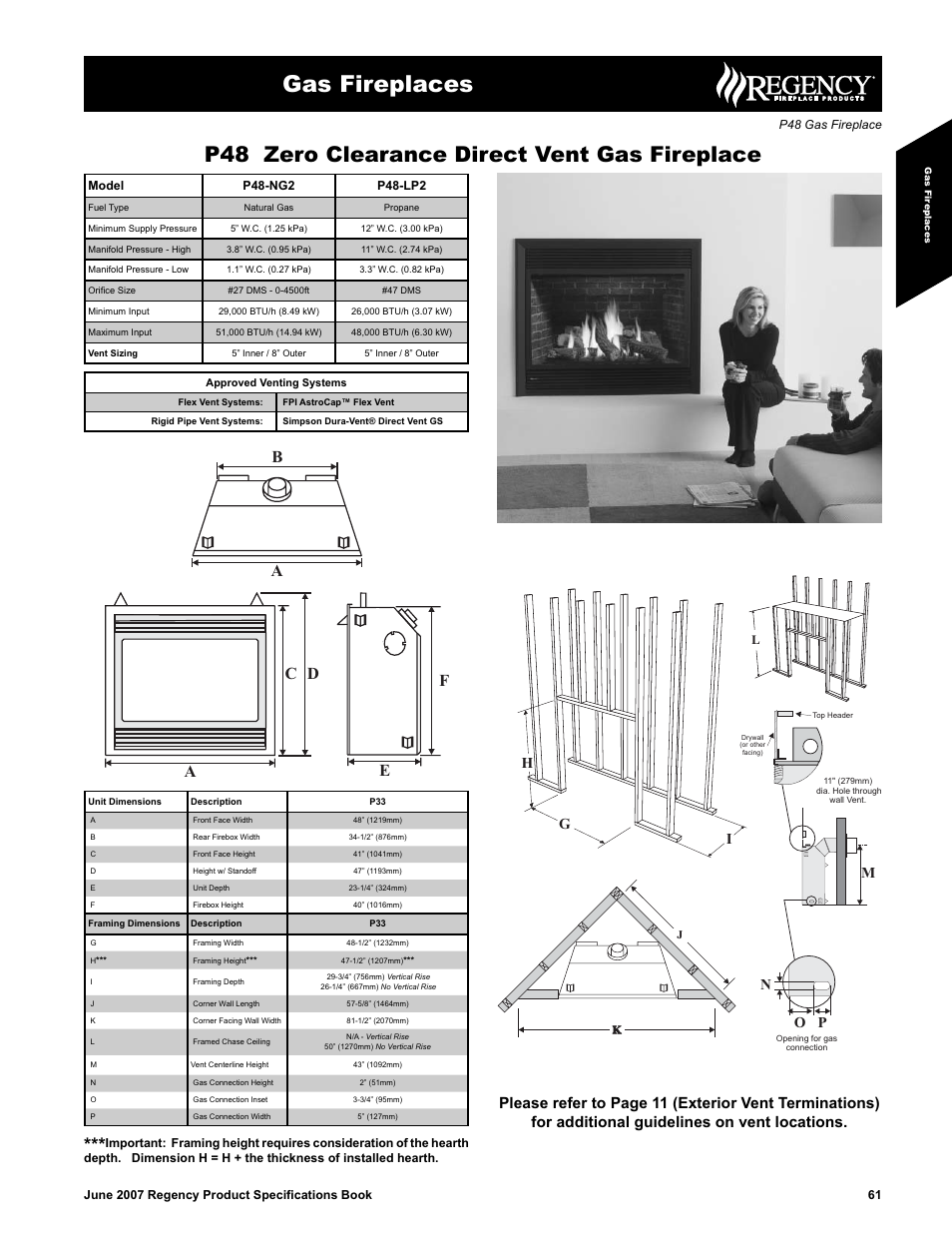 Regency Panorama P48 User Manual | 7 pages