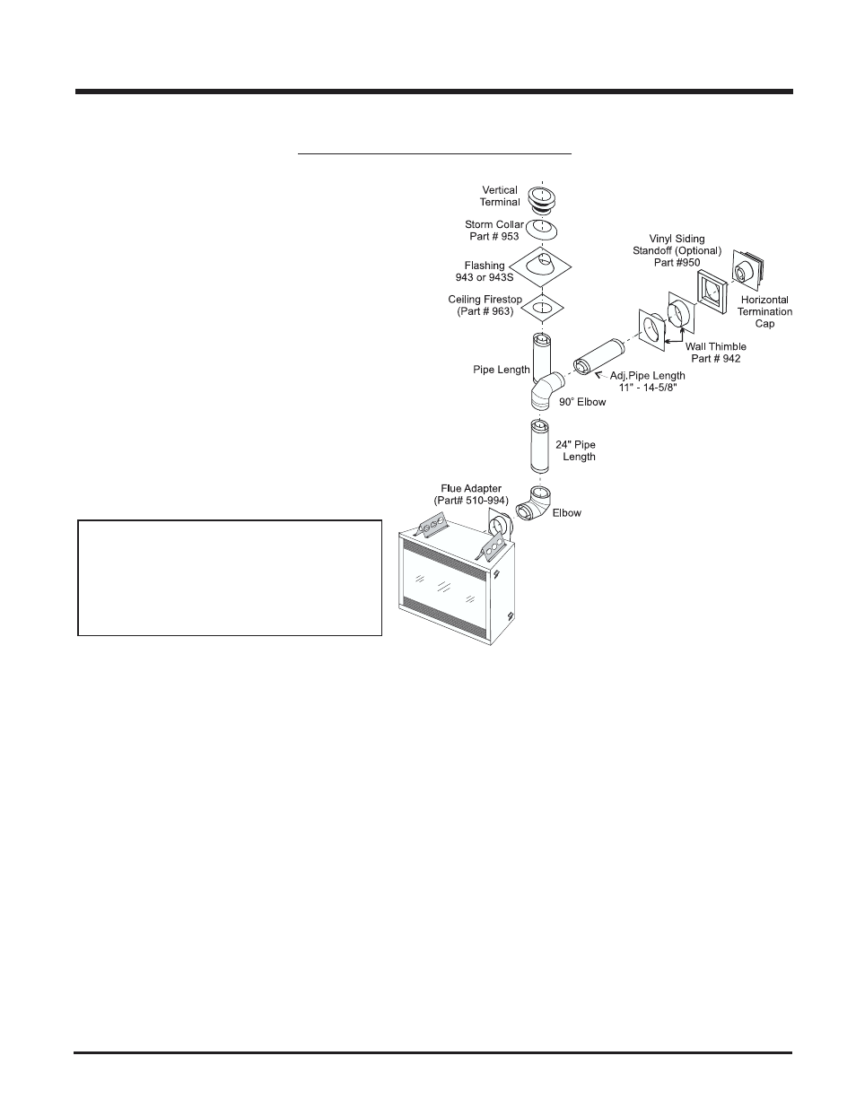 Installation, Simpson dura-vent venting components list, Simpson dura-vent venting | Horizontal or vertical terminations | Regency P33R-LP2 User Manual | Page 13 / 40