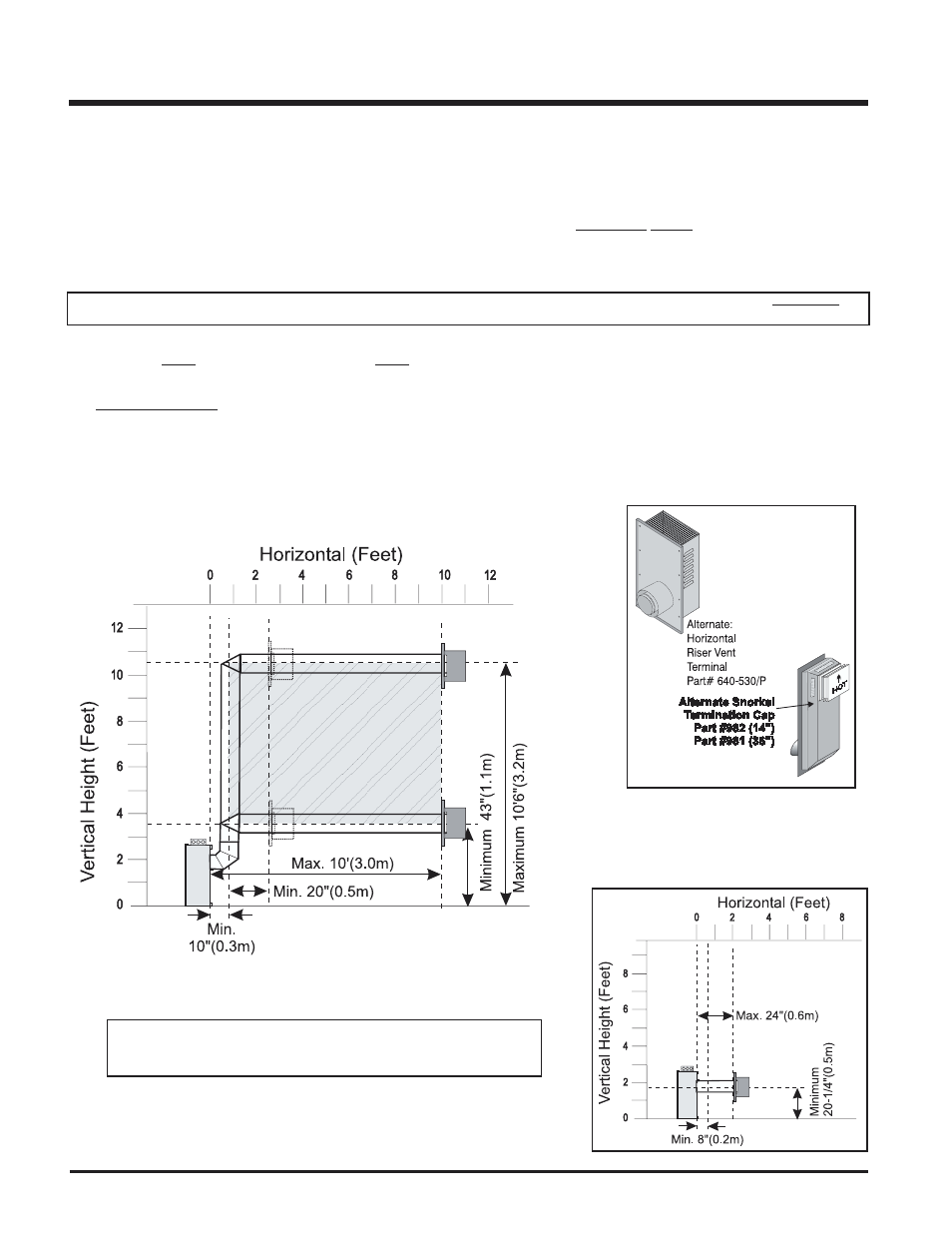 Installation, Venting arrangements - horizontal terminations, Propane & natural gas) | Regency P33R-LP2 User Manual | Page 14 / 40