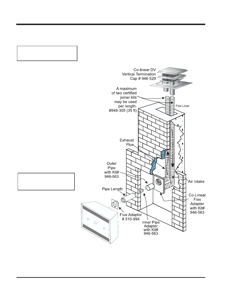 Installation, Vertical termination with co-linear flex system | Regency P33R-LP2 User Manual | Page 16 / 40