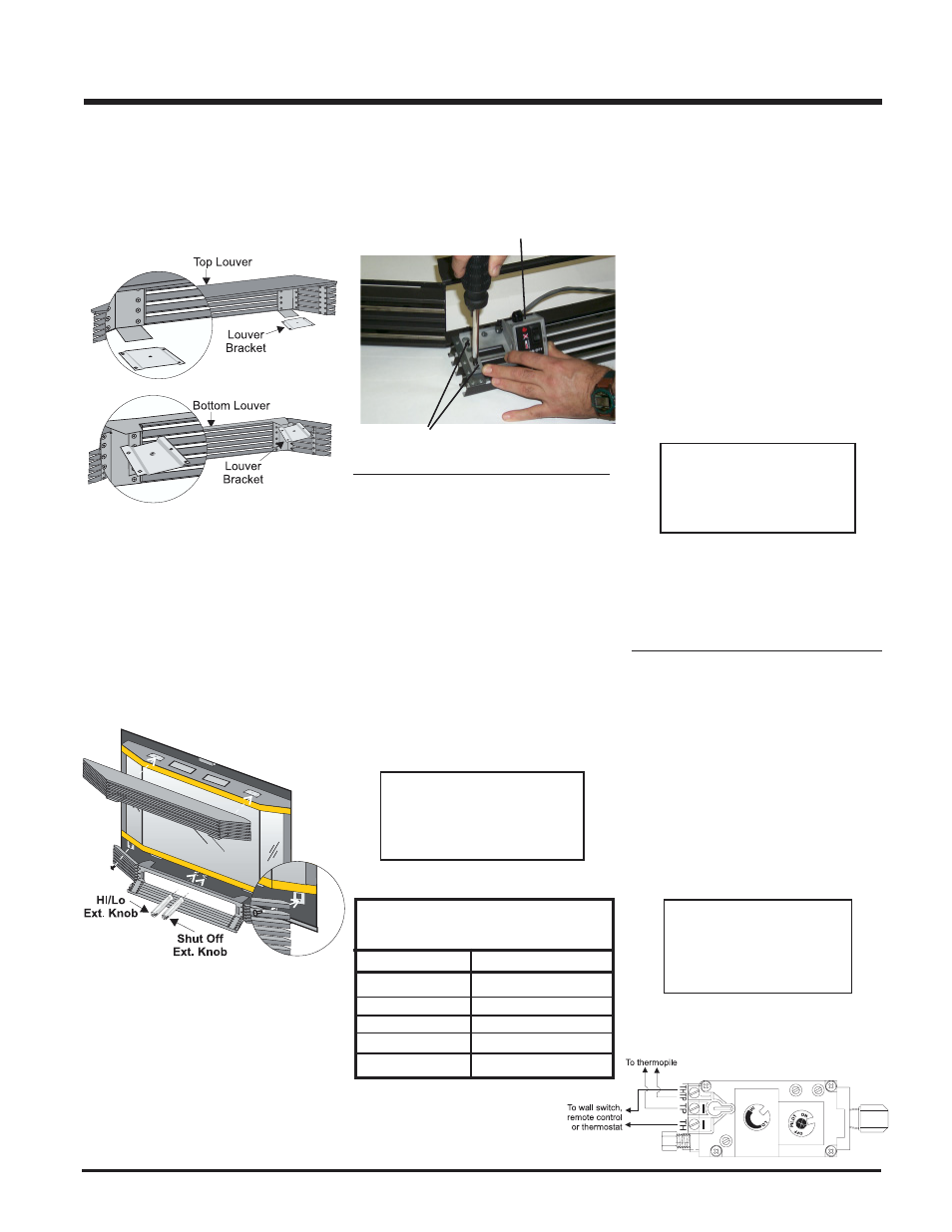 Installation, Optional wall thermostat, Bay louvers | Optional remote control, Optional wall switch | Regency P33R-LP2 User Manual | Page 25 / 40