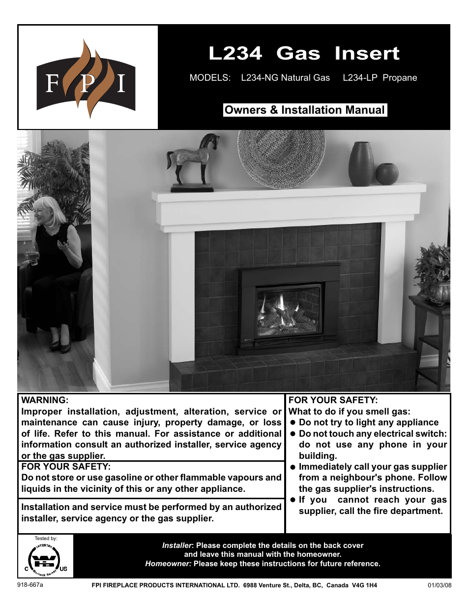 Regency L234-NG User Manual | 40 pages