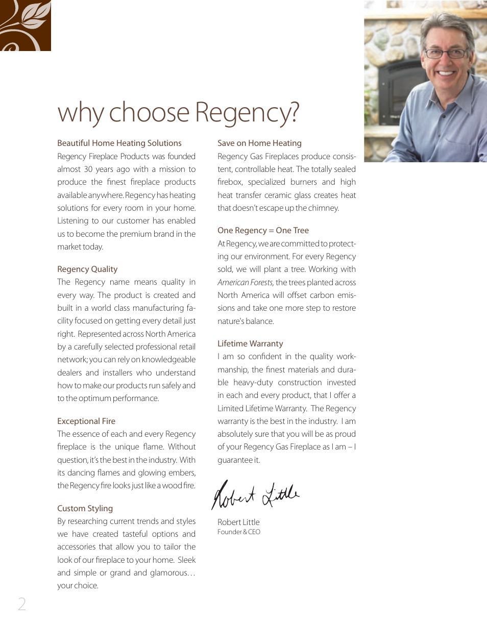 Why choose regency | Regency Panorama P42 User Manual | Page 2 / 32