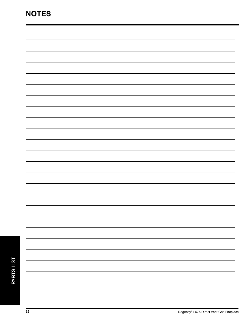 Regency Liberty L676 User Manual | Page 52 / 56