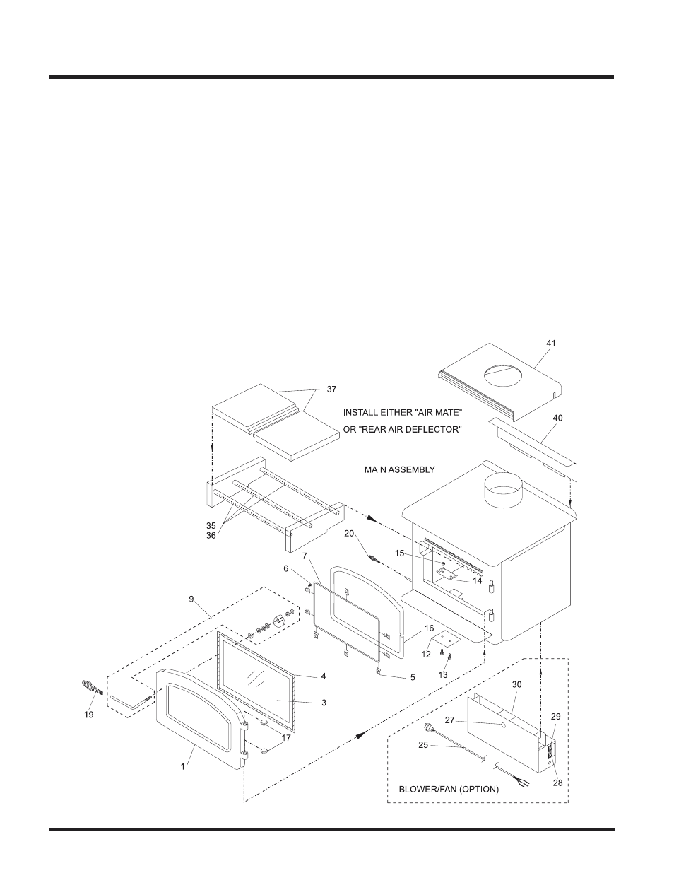 Parts list | Regency FREESTANDING WOODSTOVES F1100S User Manual | Page 22 / 28