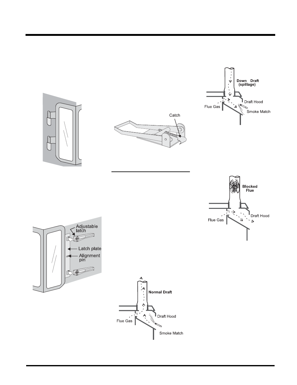 Installation, Test for flue spillage, Front door installation | Regency F38-NG2 User Manual | Page 11 / 23