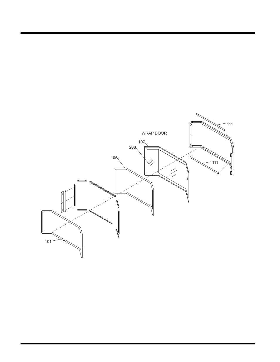 Parts list, Door assembly | Regency F38-NG2 User Manual | Page 22 / 23