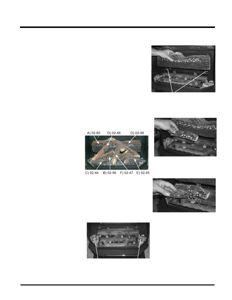 Installation, Aeration adjustment, Log set installation | Regency F38-NG2 User Manual | Page 9 / 23