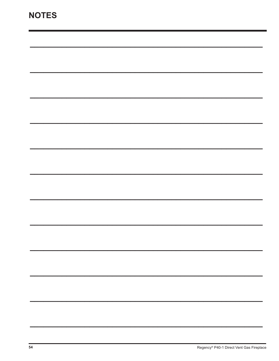 Regency P40 User Manual | Page 54 / 56