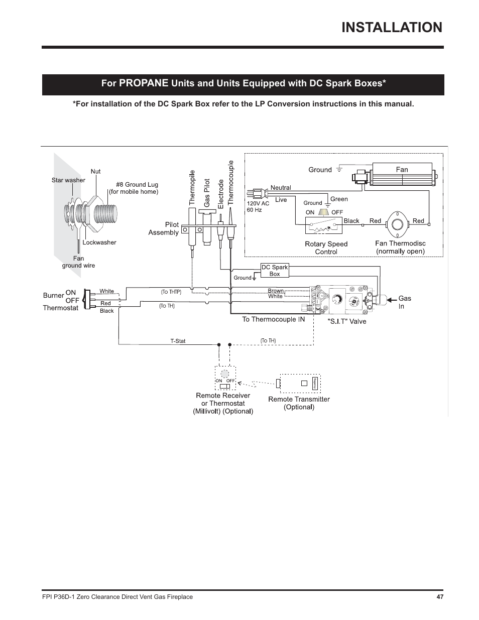 Installation | Regency Panorama P36D User Manual | Page 47 / 72