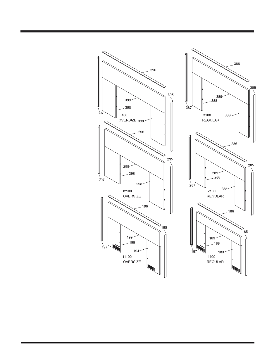 Parts | Regency I2100M User Manual | Page 16 / 20