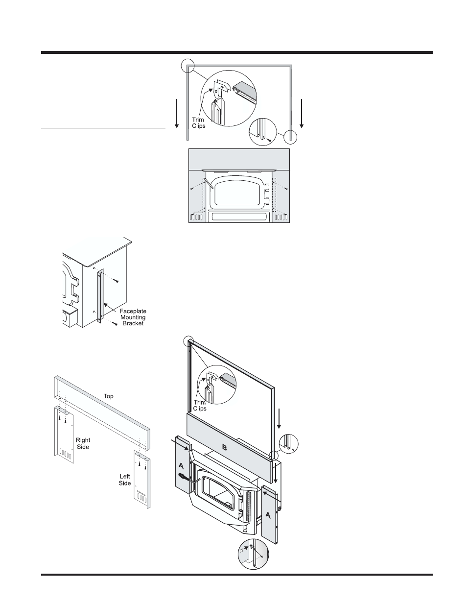 Installation, Faceplate and trim | Regency I2100M User Manual | Page 9 / 20