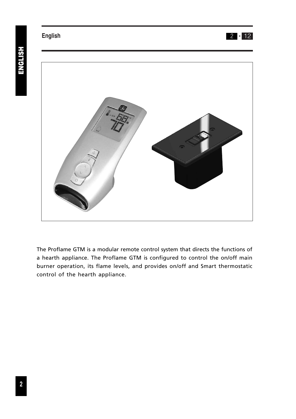 2english | Regency Proflame GTM 9.957.03605 User Manual | Page 2 / 12