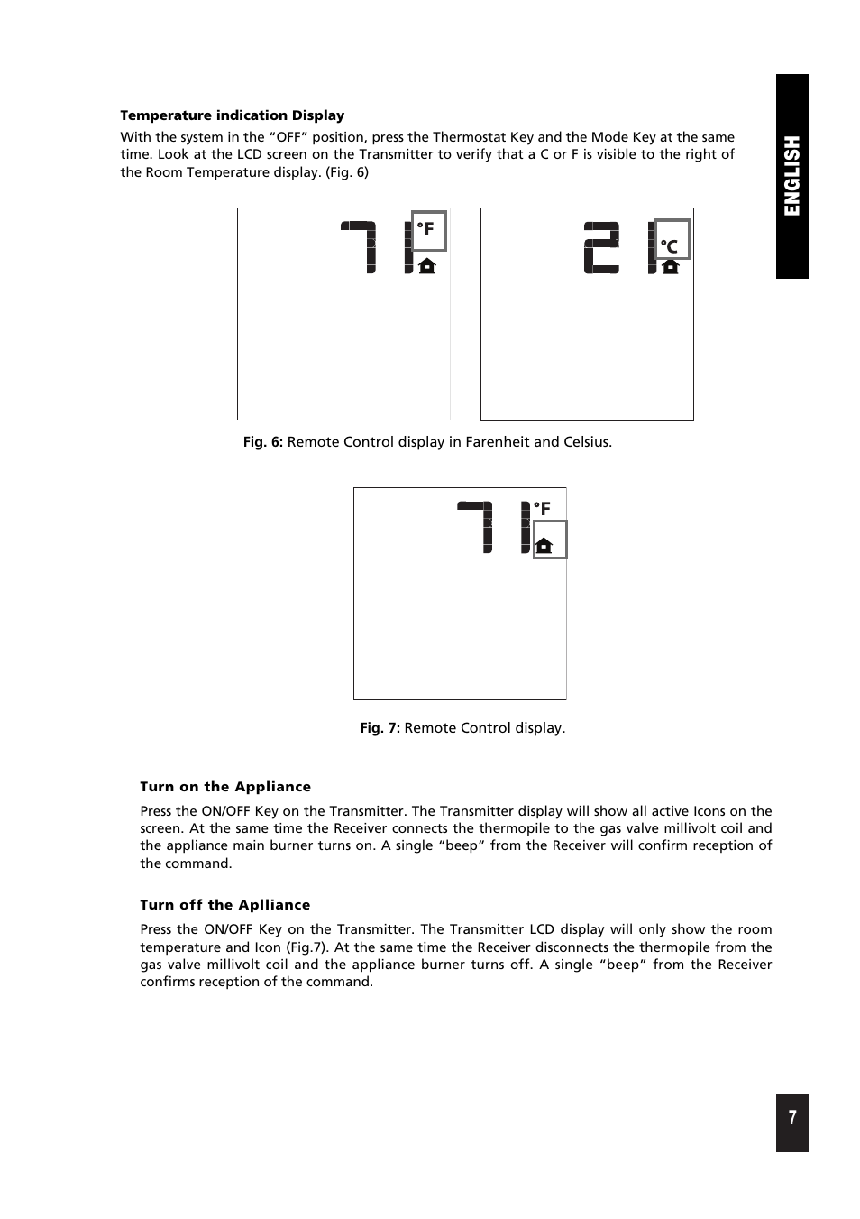 7english | Regency Proflame GTM 9.957.03605 User Manual | Page 7 / 12