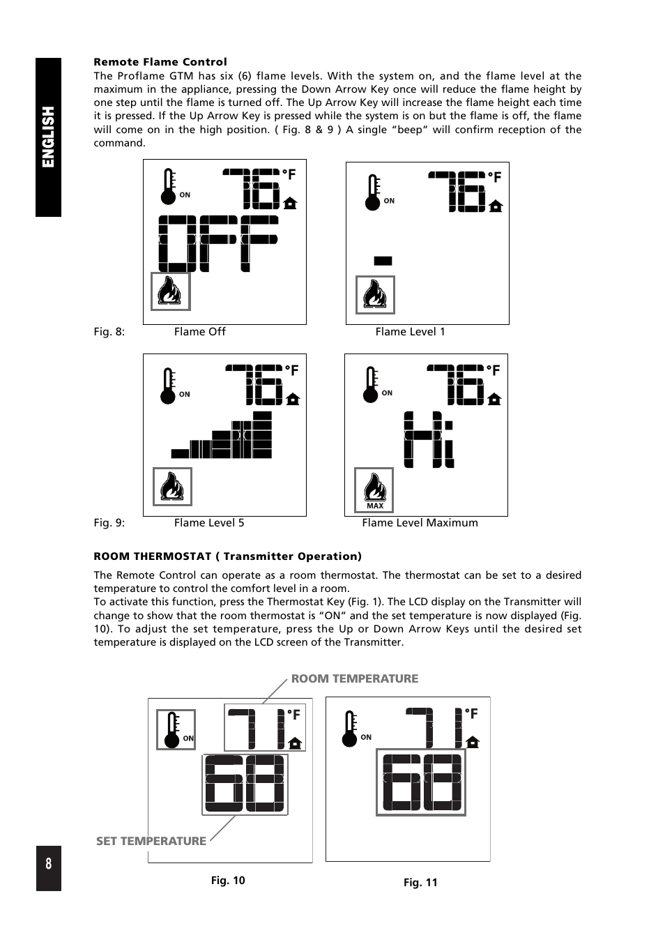 8english | Regency Proflame GTM 9.957.03605 User Manual | Page 8 / 12