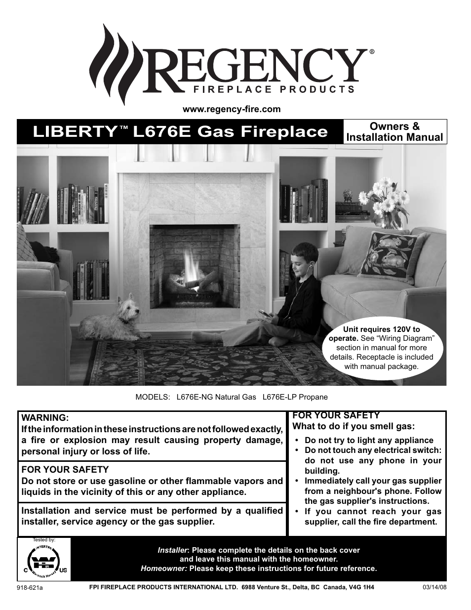 Regency LIBERTY L676E-NG User Manual | 48 pages