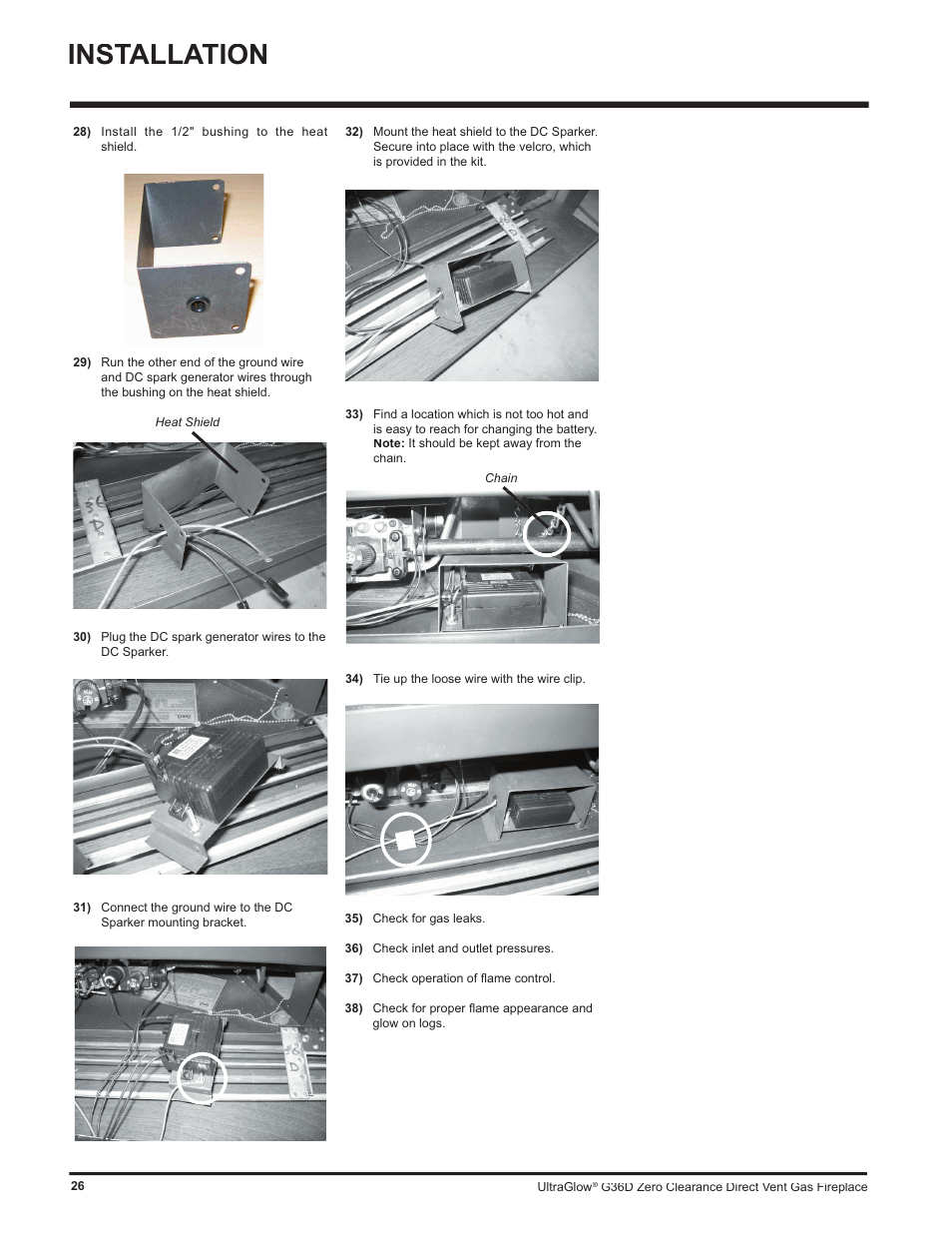 Installation | Regency G36D User Manual | Page 26 / 44