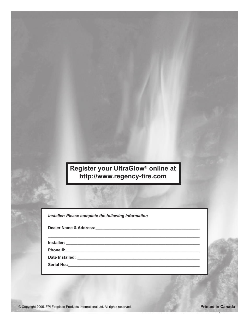 Register your ultraglow | Regency G36D User Manual | Page 44 / 44