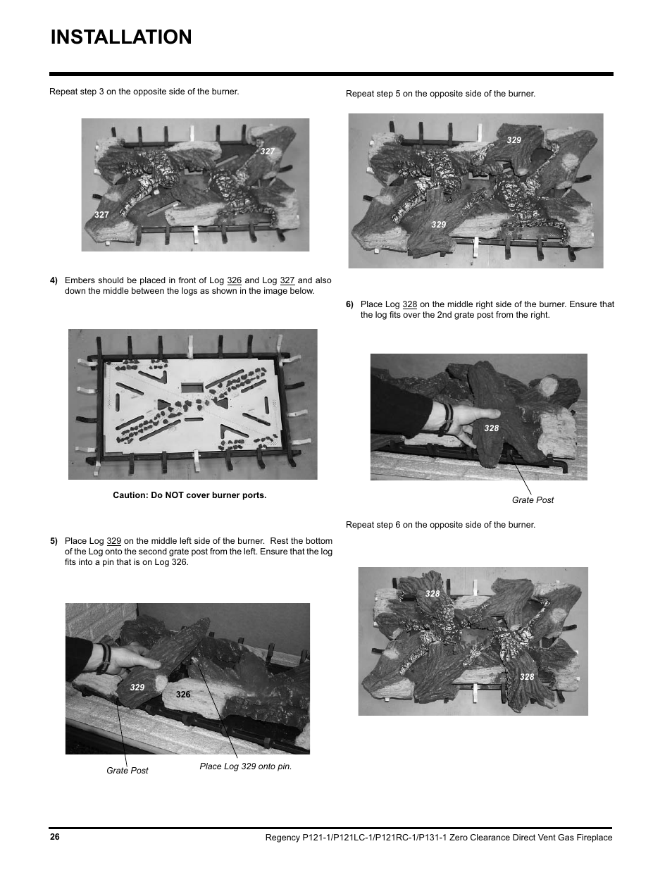 Installation | Regency P131 User Manual | Page 26 / 44