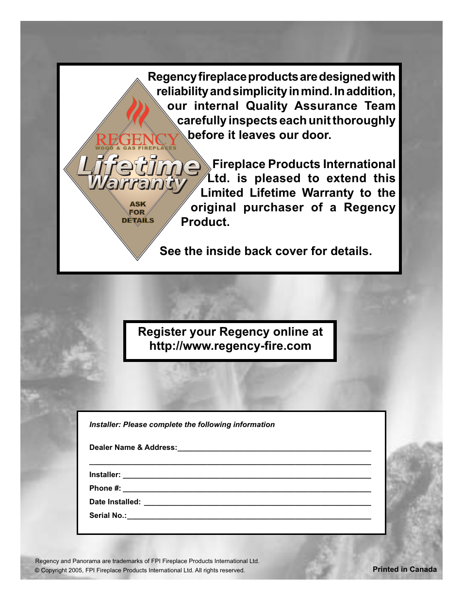 Regency P131 User Manual | Page 44 / 44